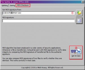 The Fastest File Splitter and Joinerの説明⑧