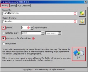 The Fastest File Splitter and Joinerの説明①