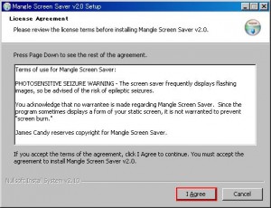 Broken Screen Screensaverの説明1