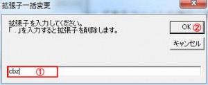 まとめて拡張子変更の説明4