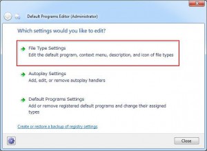 Default Programs Editorの説明1