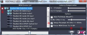 asio4allの設定・使い方9