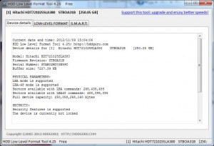 HDD Low Level Format Toolの設定・使い方14
